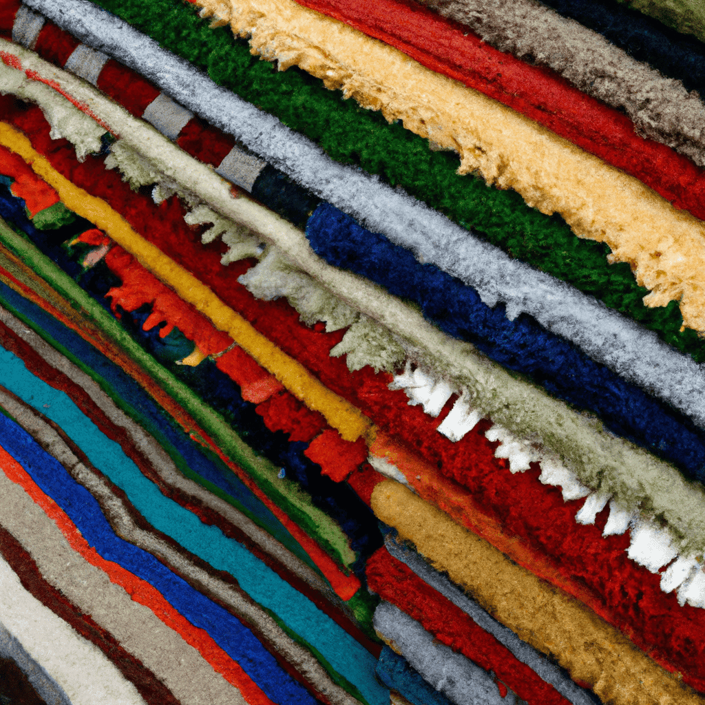 pulizia tappeti di varie misure e colori.